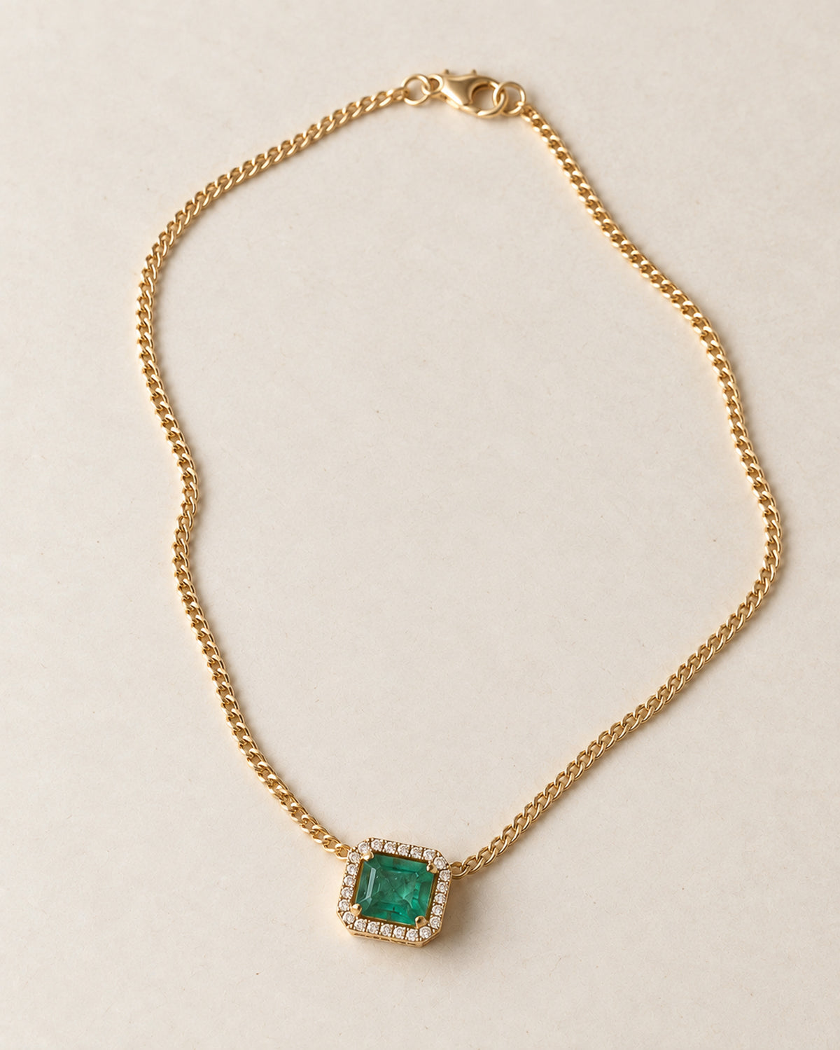 Amara Emerald & Diamond Necklace