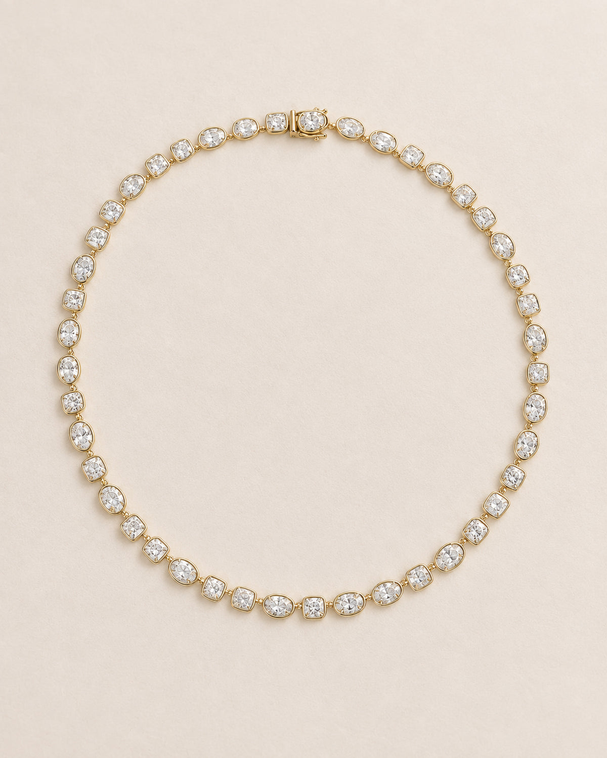 Camille Mixed Diamond Necklace in Gold
