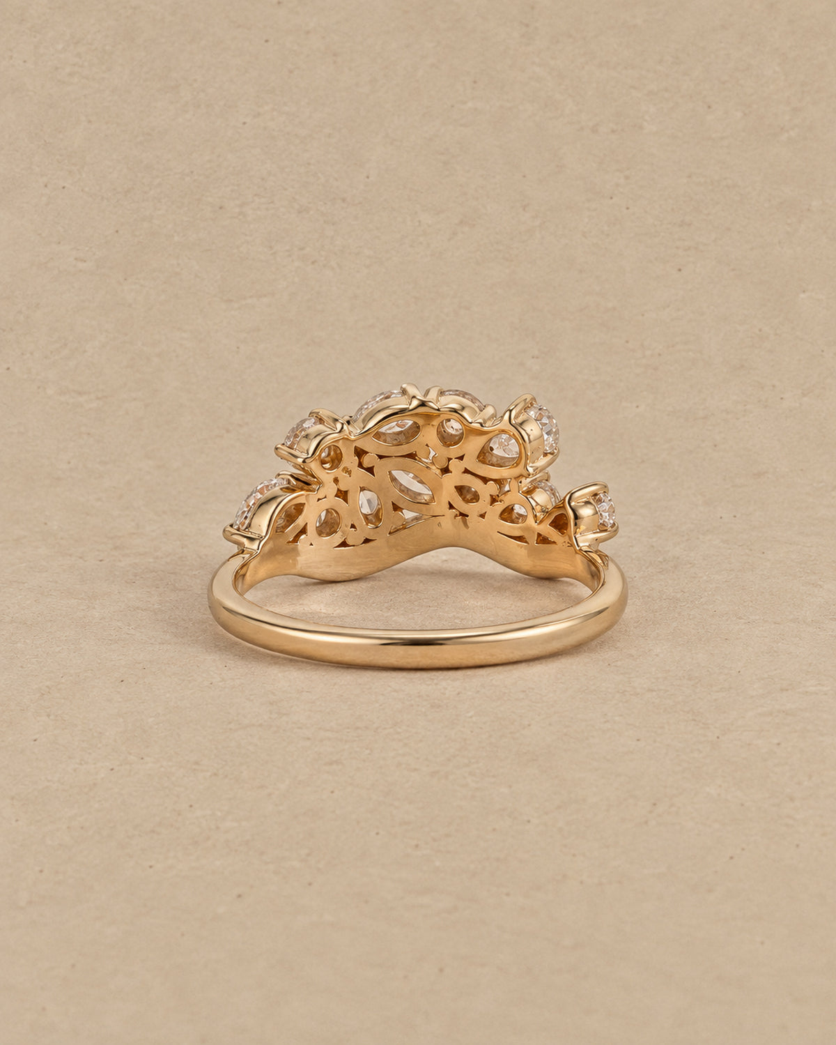 Celeste Diamond Cluster Ring in Gold