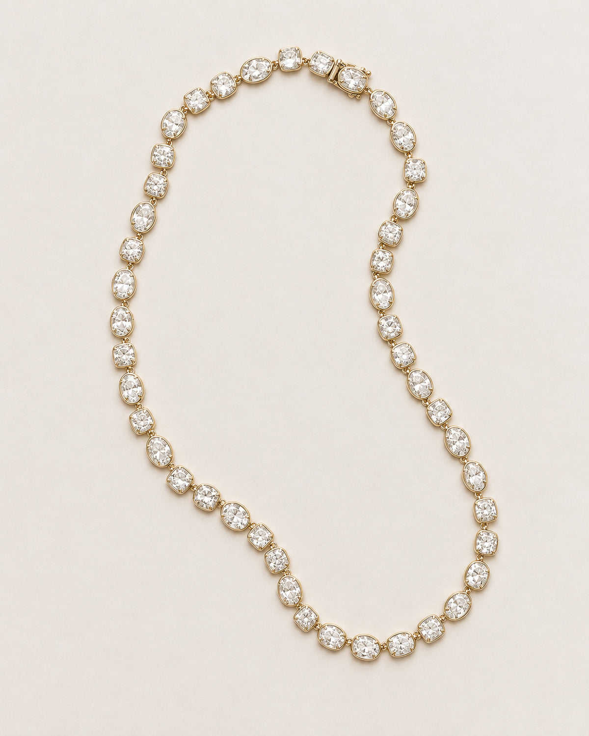 Camille Mixed Diamond Necklace in Gold