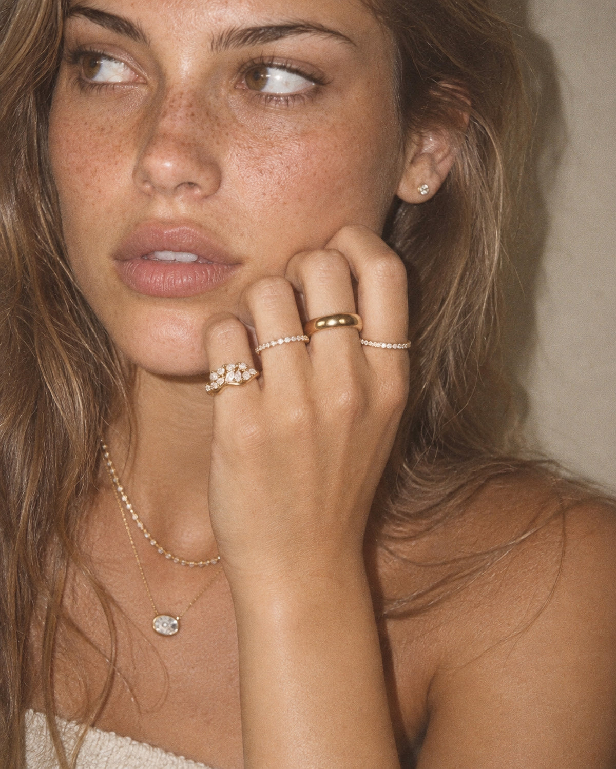 Celeste Diamond Cluster Ring in Gold