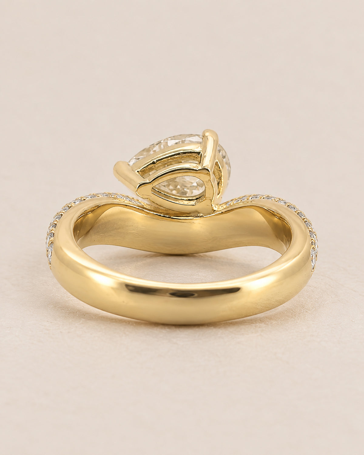 Elodie Pear Diamond Ring in Gold
