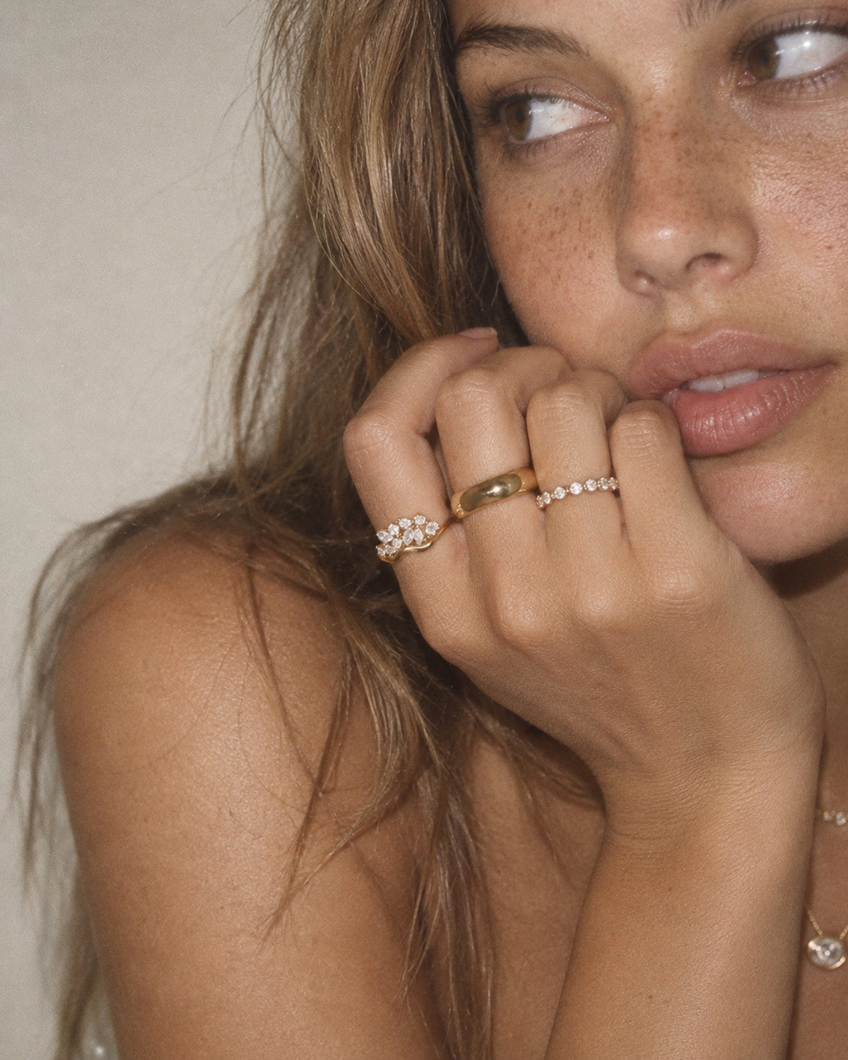 Celeste Diamond Cluster Ring in Gold