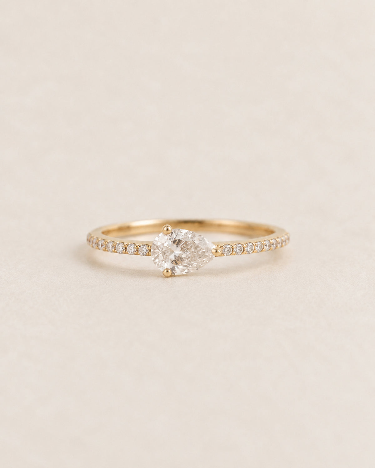 Leonie Pear Diamond Ring in Gold