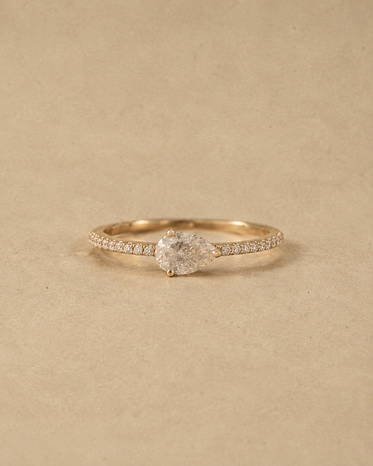 Leonie Pear Diamond Ring in Gold